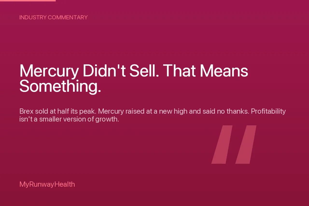 Industry Commentary hero card titled 'Mercury Didn't Sell. That Means Something.'