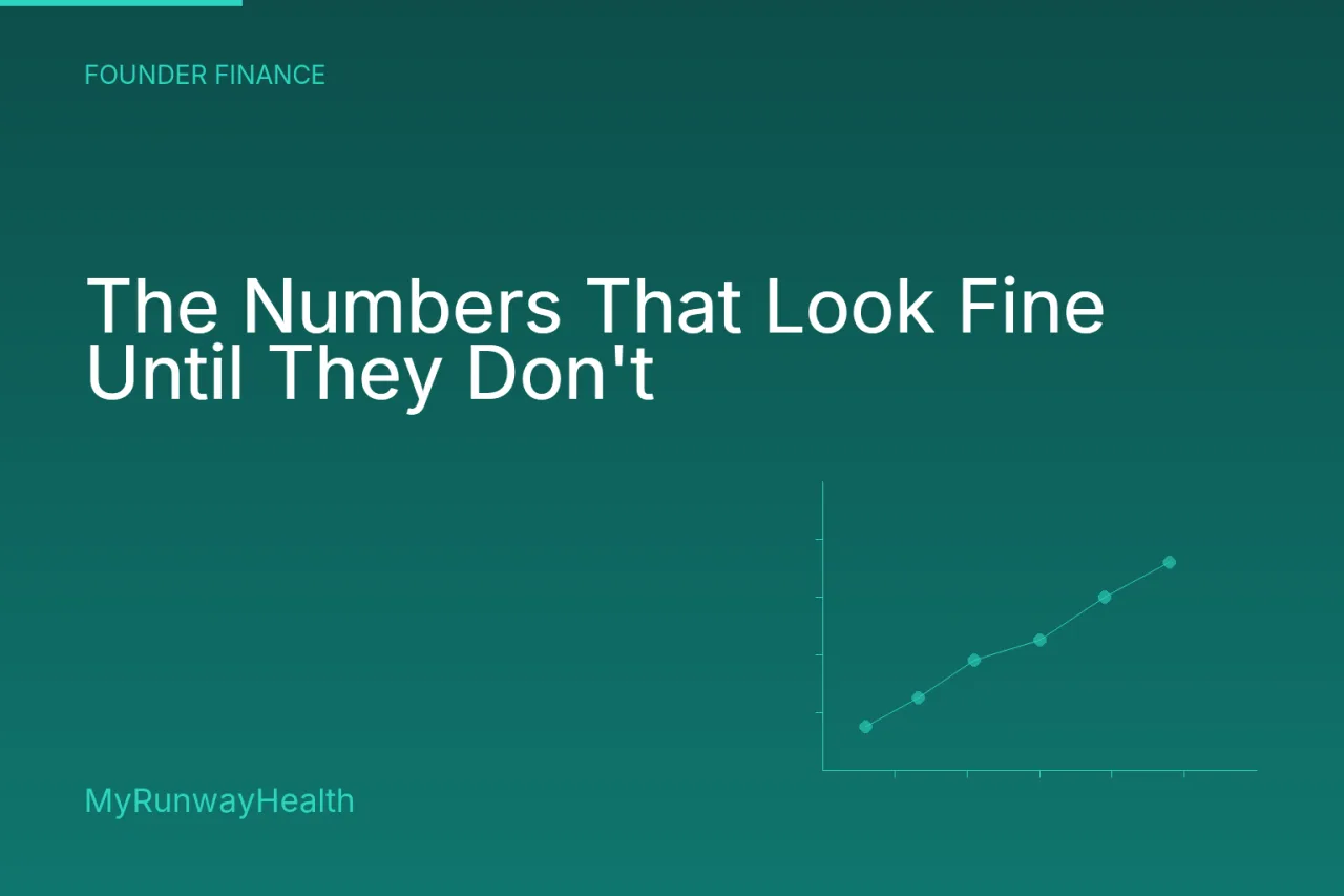 The Numbers That Look Fine Until They Don't — MyRunwayHealth Founder Finance