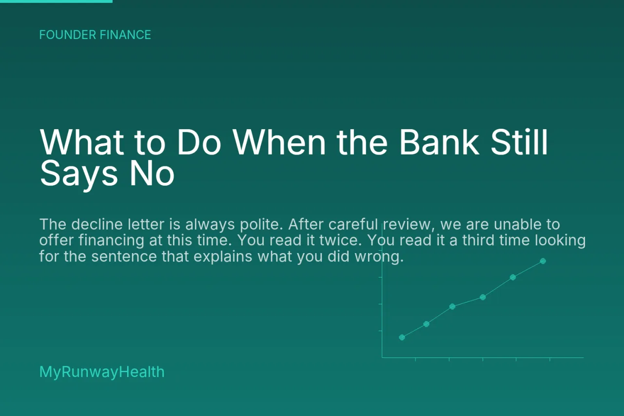 What to Do When the Bank Still Says No